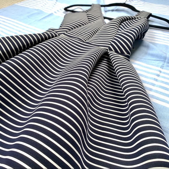 NWT AQUA Scuba Neoprene Striped Dress - Picture 4 of 16